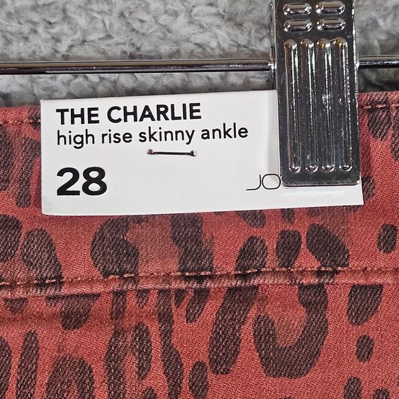 Joes High Rise Skinny Leopard Print Jeans Size 28 Red & Black Womens Denim Pants - Picture 11 of 16